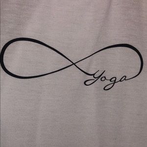 Glyder yoga shirt with the infinity symbol